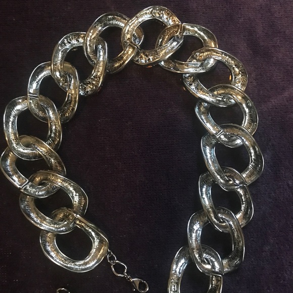 Kenneth J Lane Statement Chunky Links Vintage Necklace - Picture 6 of 7